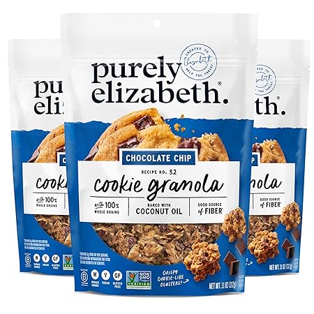 Purely Elizabeth Cookie Granola Chocolate Chip 11 OZ (3 Pack)