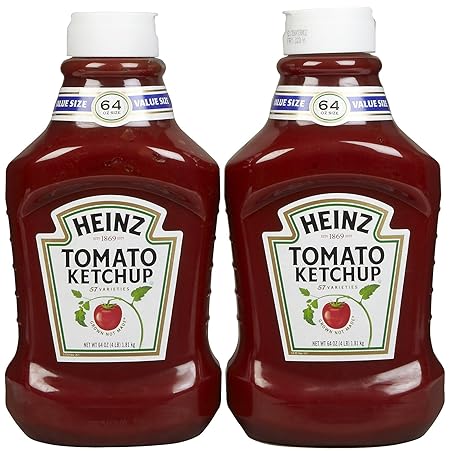 Heinz, Tomato Ketchup, 64oz Squeeze Bottle (Pack of 2)