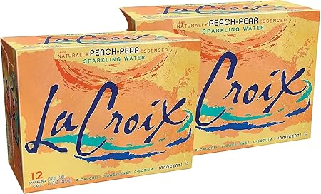 Lacroix 2091139 Peach-Pear Sparkling Water 12 oz. 24/Carton (NAV40102)