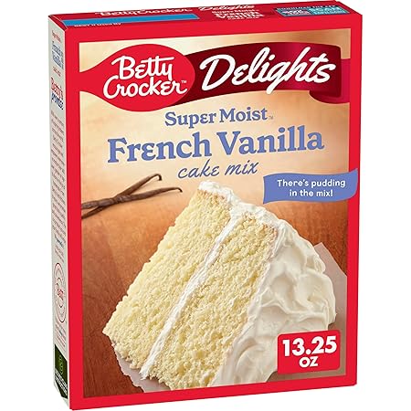 Betty Crocker Delights Super Moist French Vanilla Cake Mix, 13.25 oz