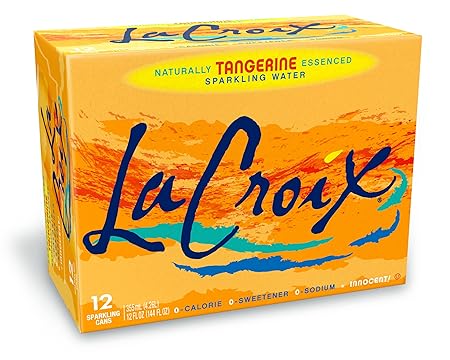La Croix, Tangerine Sparkling Water, 12 oz, (pack of 12)