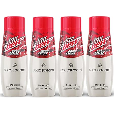 SodaStream MTN Dew Code Red Drink Mix (440ml, Pack of 4)