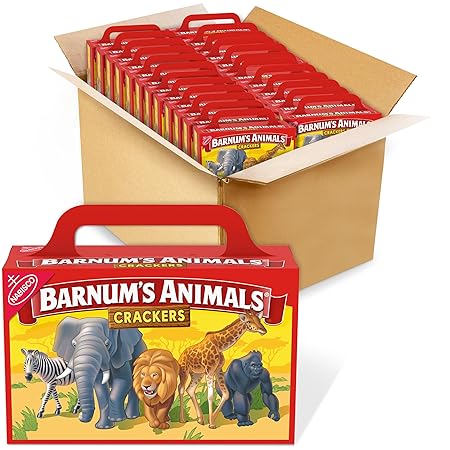 BARNUM'S Original Animal Crackers, Bulk Kids Snacks, 24 - 2.13 oz Boxes