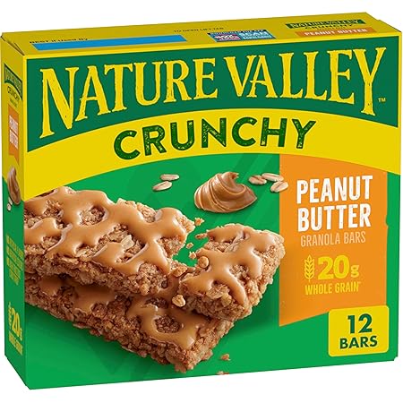 Nature Valley Crunchy Granola Bars, Peanut Butter, 12 Ct, 8.94 oz (6 Pouches)