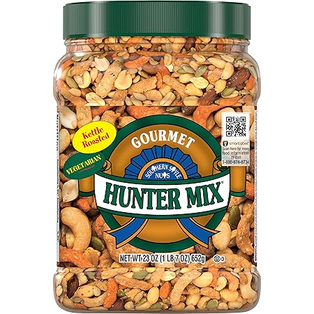 Southern Style Nuts Gourmet Hunter Bulk Trail Mix, 23 oz (Pack of 1), Sesame Sticks, Roasted Peanuts, Sunflower Kernels, Almonds, Cashews & Pepitas, Mixed Nuts, Snacks for Adults & Kids