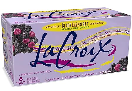 LaCroix Sparkling Water, Black Razzberry, 12 Fl Oz (pack of 8)