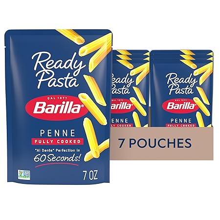 Barilla Ready Pasta, Fully Cooked Penne Pasta, Non-GMO & Kosher, 7 oz (Pack of 7)