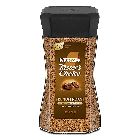 Nescafe Taster's Choice Instant Coffee, French Roast, Brown, 42 Ounce
