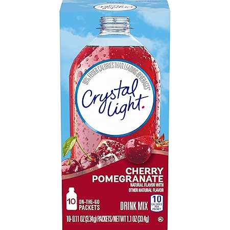 Crystal Light On The Go Cherry Pomegranate Ice Drink Mix, 10-Packet Box (Pack of 6)