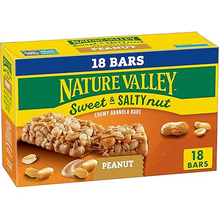 Nature Valley Granola Bars, Sweet and Salty Nut, Peanut, 18 Bars, 21.6 OZ