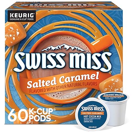 Swiss Miss Salted Caramel Hot Cocoa, Keurig Single Serve K-Cup Pods, 10 Count (Packs of 6)
