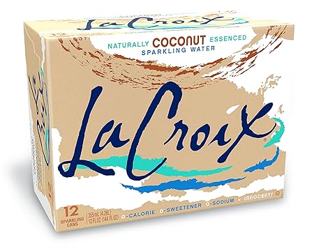 LaCroix Sparkling Water, Coconut, 12 Fl Oz (pack of 12)