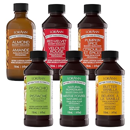 LorAnn Oils Holiday Variety Bakery Emulsion: Assortment of Flavors, Perfect for Enhancing Cakes, Cookies & Desserts, Gluten-Free, Keto-Friendly, Essential for Every Kitchen