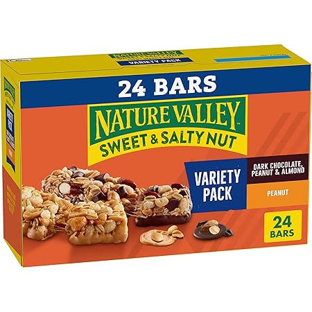 Nature Valley Sweet and Salty Nut Granola Bars, Variety Pack, 24 Bars, 28.8 oz