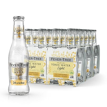 Fever-Tree Refreshingly Tonic Water, Light, 163.2 Fl Oz (Pack of 24)
