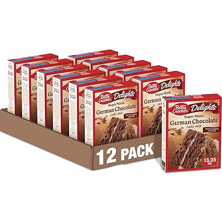 Betty Crocker Delights Super Moist German Chocolate Cake Mix, 13.25 oz. (Pack of 12)