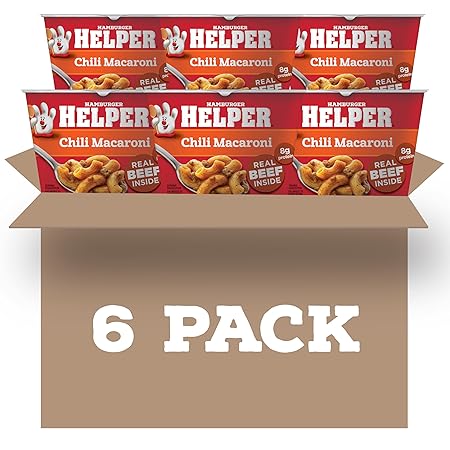 Hamburger Helper Chili Macaroni Microwave Cup, 2 oz, 6 per Case