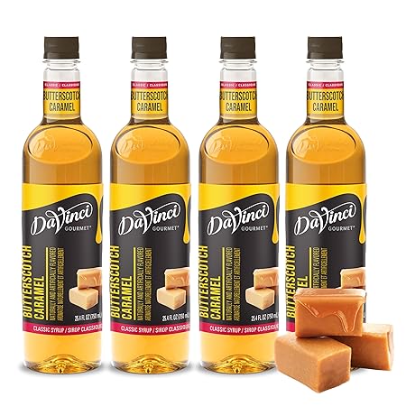 DaVinci Gourmet Classic Butterscotch Syrup, 25.4 Fluid Ounces (Pack of 4)