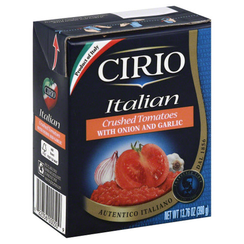 Cirio 
Tomato Crushed W Onion&G, 13.76 OZ.