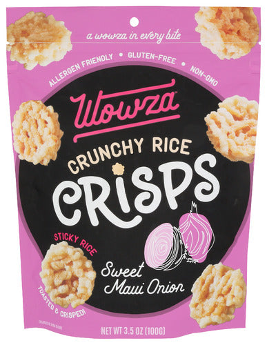 WOWZA RICE CRISPS MAUI ONION - 3.5 OZ