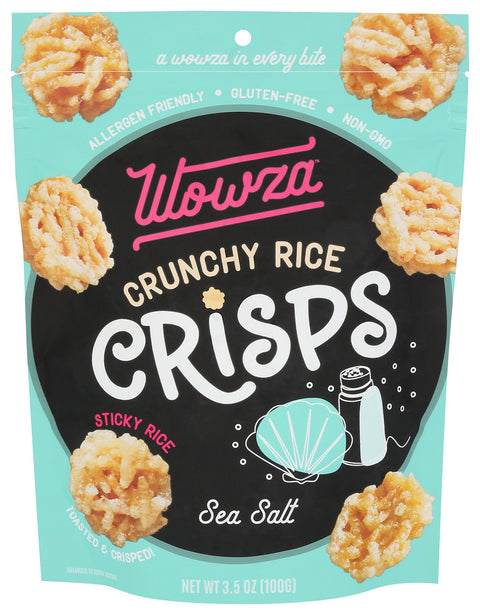 WOWZA RICE CRISPS SEA SALT - 3.5 OZ