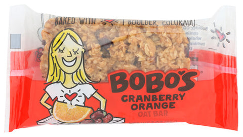 Bobos Oat Bars 
Bar Oat Orng Crnbry, 3 OZ