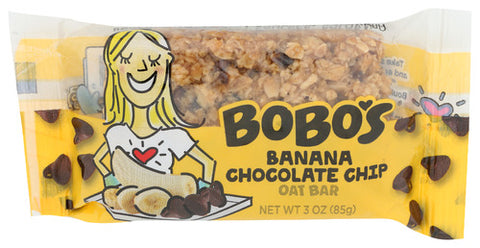 Bobos Oat Bars 
Bar Oat Banana Choc Chip, 3 OZ.