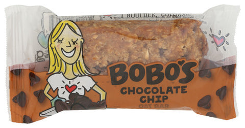 Bobos Oat Bars 
Bar Oat Choc Chip, 3 OZ.