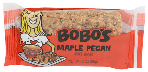 Bobos Oat Bars 
Bar Oat Maple Pecan, 3 OZ.