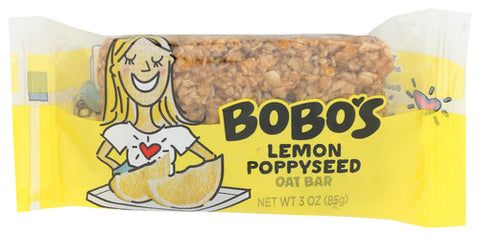 Bobos Oat Bars 
Bar Oat Lmn Poppyseed, 3 OZ.
