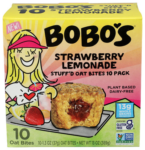 Bobos Oat Bars 
Bites Strwbrry Lemonade, 13 OZ.