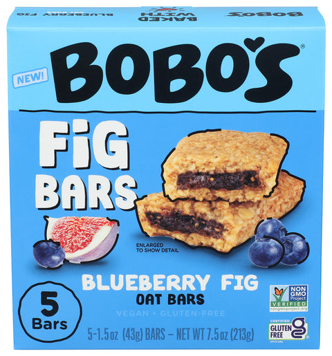 Bobos Oat Bars 
Bar Blueberry Fig, 7.5 OZ