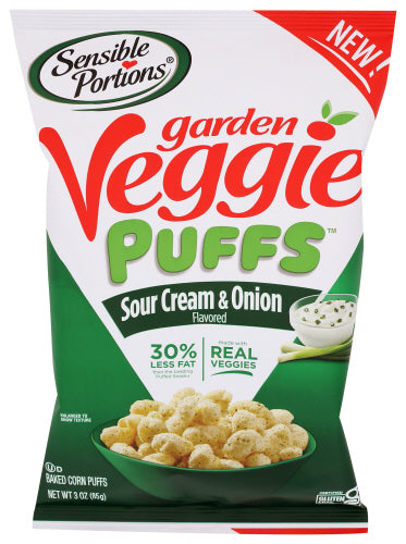 SENSIBLE PORTIONS PUFFS VEGGIE SOUR CREAM - 3 OZ