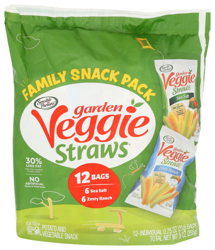 SENSIBLE PORTIONS STRAWS VEGGIE MULTI PACK - 9 OZ