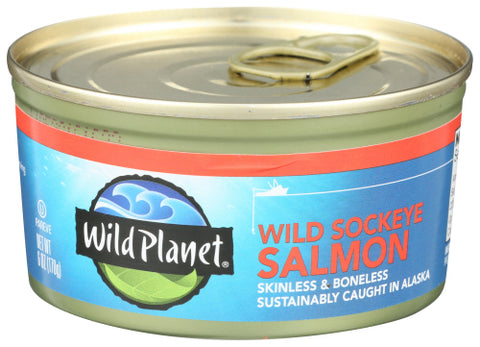 WILD PLANET SALMON SCKEYE WILD - 6 OZ