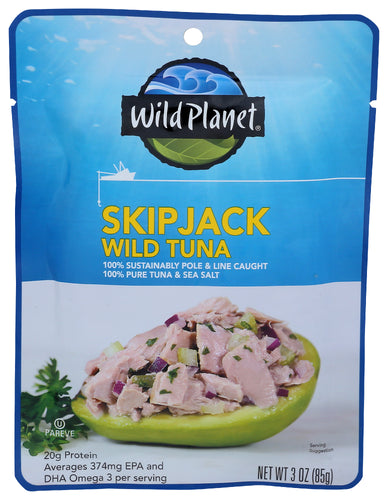 WILD PLANET POUCH SKIPJACK WILD LIGHT - 3 OZ