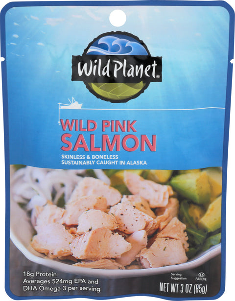 WILD PLANET POUCH SALMON WILD PINK - 3 OZ
