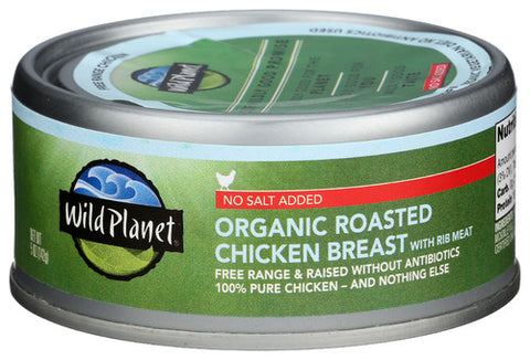WILD PLANET CHKN BRST RSTD NO SLT - 5 OZ