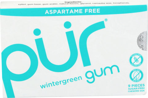 Pur Gum Wintergreen, 9 PC.