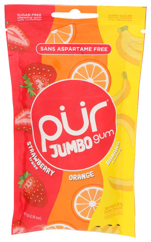 Pur Gum Jmb Strwb Banna 20Pc, 2.9 OZ.