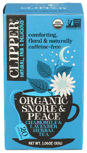 Clipper 
Tea Snore & Peace Org, 1.06 OZ.