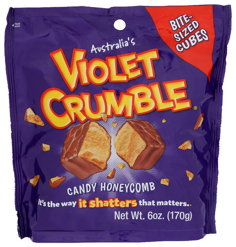 VIOLET CRUMBLE CHOCOLATE CUBES BITE SZD - 6 OZ