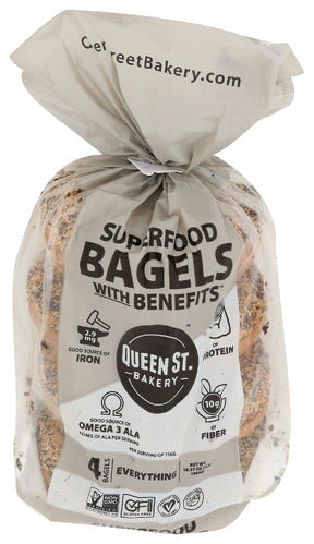 Queen Street Bakery Bagel Everything Superfd, 16.37 OZ.