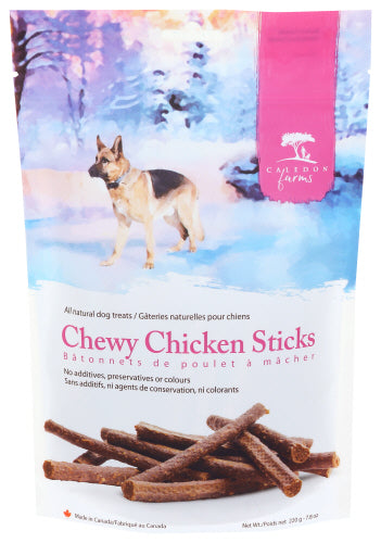 Caledon Farms 
Treat Dog Chkn Chwy Stck, 7.8 OZ.