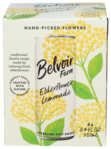 Belvoir 
Lemonade Elderflower 4Pk, 33.6 FO.