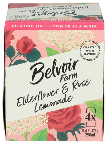 Belvoir 
Lemonade Elderflower & Rose 4P, 33.6 FO.