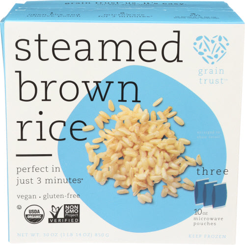GRAIN TRUST RICE STEAMED BROWN - 30 OZ