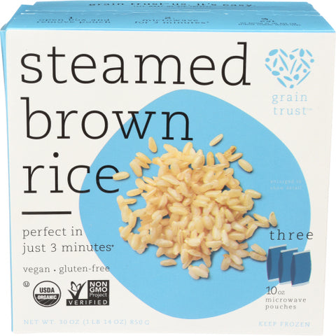 GRAIN TRUST RICE STEAMED BROWN - 30 OZ