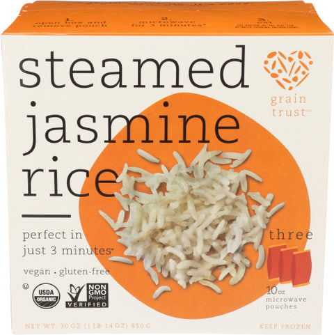 GRAIN TRUST RICE STEAMED JASMINE - 30 OZ