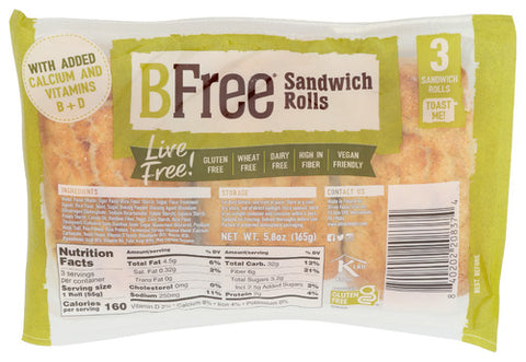 Bfree 
Rolls Sandwich, 5.8 OZ.